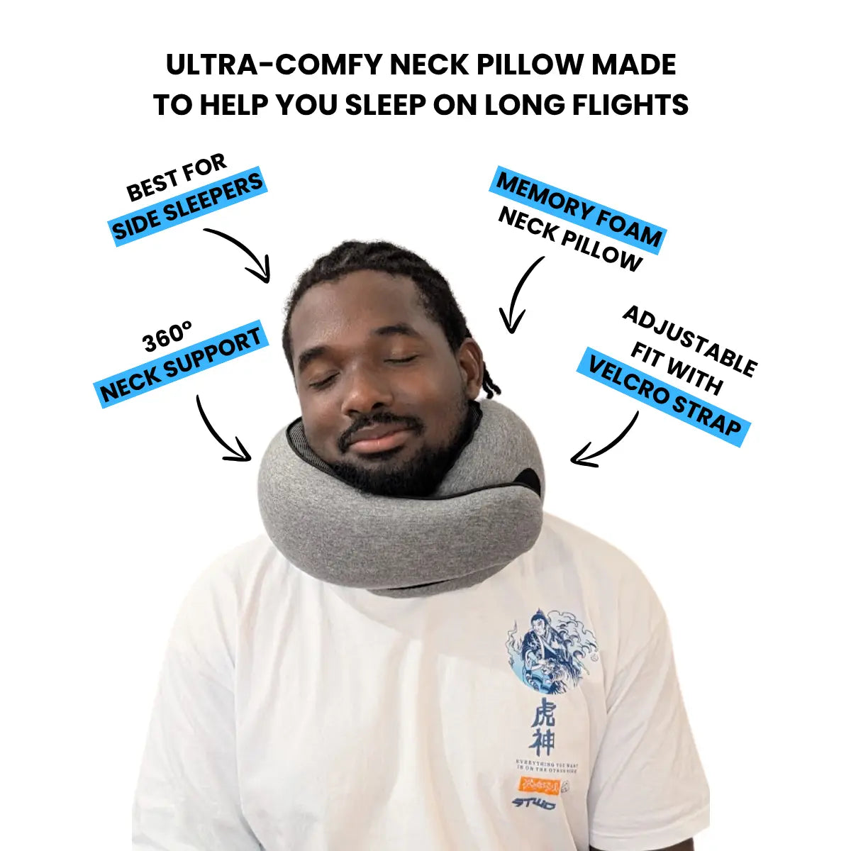 U-Shaped Memory Foam Travel Pillow